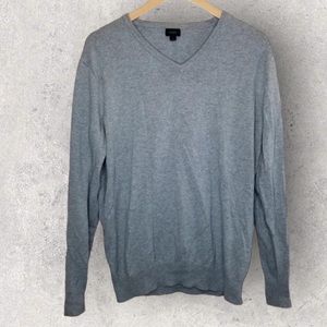 J crew Gray V neck Sweater